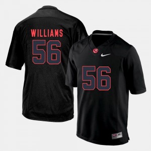Men's Tim Williams Black Alabama Crimson Tide #56 Silhouette College Alumni Jerseys 146809-345