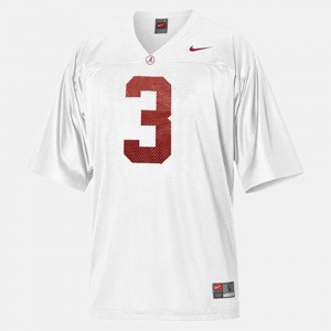 Men's Trent Richardson White Alabama Crimson Tide #3 College Football Official Jerseys 804478-875
