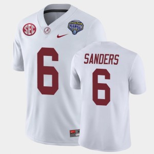 Men's Trey Sanders White Alabama Crimson Tide #6 2021 Cotton Bowl Game Jerseys 437408-593