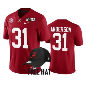 Men's Will Anderson Jr. Crimson Alabama Crimson Tide #31 College Football 2021 Cotton Bowl Champions CFP Jersey 217989-683
