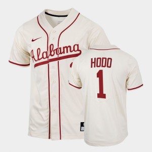 Men's Will Hodo Natural Alabama Crimson Tide #1 College Baseball 2022 Replica Jerseys 474662-157
