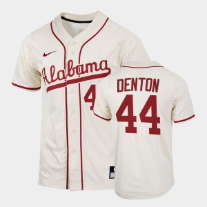 Men's Zane Denton Natural Alabama Crimson Tide #44 College Baseball 2022 Replica Jerseys 142433-647