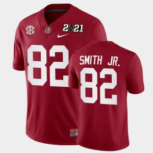 Men's Irv Smith Jr. Crimson Alabama Crimson Tide #82 2021 National Championship Playoff Game Jersey 537332-480