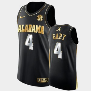 Men's Juwan Gary Black Alabama Crimson Tide #4 College Basketball Golden Authentic Jersey 705589-264