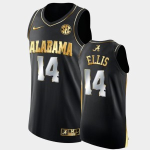 Men's Keon Ellis Black Alabama Crimson Tide #14 College Basketball Golden Authentic Jersey 455846-593