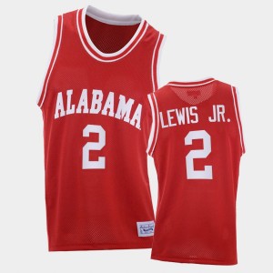 Men's Kira Lewis Jr. Red Alabama Crimson Tide #2 Throwback College Basketball Jersey 679459-406