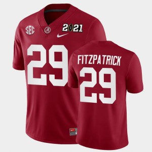 Men's Minkah Fitzpatrick Crimson Alabama Crimson Tide #29 2021 National Championship Playoff Game Jerseys 740389-818