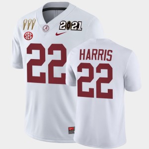 Men's Najee Harris White Alabama Crimson Tide #22 3X CFP National Championship Winner Jerseys 340863-354