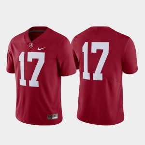 Men's Crimson Alabama Crimson Tide #17 Limited College Football Jersey 110490-231