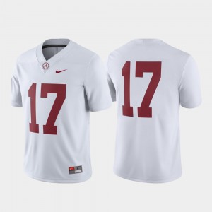 Men's White Alabama Crimson Tide #17 Game College Football Jerseys 741683-663