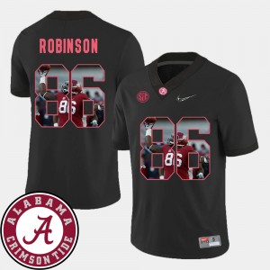 Men's A'Shawn Robinson Black Alabama Crimson Tide #86 Pictorial Fashion Football Jersey 830439-343