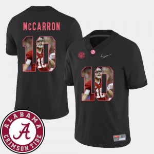 Men's AJ McCarron Black Alabama Crimson Tide #10 Pictorial Fashion Football Jersey 426065-971