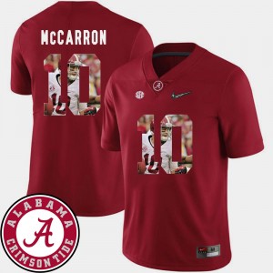 Men's AJ McCarron Crimson Alabama Crimson Tide #10 Pictorial Fashion Football Jerseys 756273-224