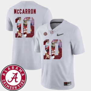 Men's AJ McCarron White Alabama Crimson Tide #10 Pictorial Fashion Football Jersey 810336-527