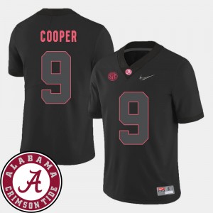 Men's Amari Cooper Black Alabama Crimson Tide #9 College Football 2018 SEC Patch Jerseys 172559-513