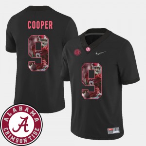 Men's Amari Cooper Black Alabama Crimson Tide #9 Pictorial Fashion Football Jersey 154268-115