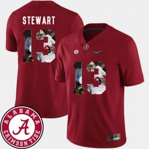 Men's ArDarius Stewart Crimson Alabama Crimson Tide #13 Pictorial Fashion Football Jerseys 398924-552