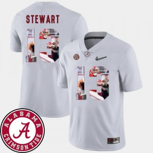 Men's ArDarius Stewart White Alabama Crimson Tide #13 Pictorial Fashion Football Jersey 207939-233