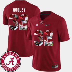 Men's C.J. Mosley Crimson Alabama Crimson Tide #32 Pictorial Fashion Football Jerseys 791375-710