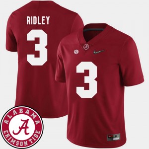 Men's Calvin Ridley Crimson Alabama Crimson Tide #3 College Football 2018 SEC Patch Jersey 943712-360