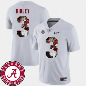 Men's Calvin Ridley White Alabama Crimson Tide #3 Pictorial Fashion Football Jersey 632360-252