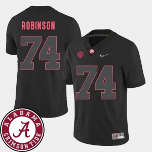Men's Cam Robinson Black Alabama Crimson Tide #74 College Football 2018 SEC Patch Jerseys 191126-220