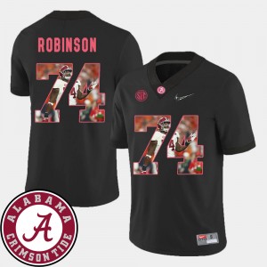 Men's Cam Robinson Black Alabama Crimson Tide #74 Pictorial Fashion Football Jersey 771988-763