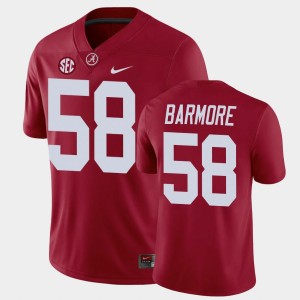 Men's Christian Barmore Crimson Alabama Crimson Tide #58 Game College Football Jerseys 479281-228