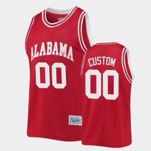 Men's Custom Crimson Alabama Crimson Tide #00 Commemorative Basketball Classic Jersey 104360-550