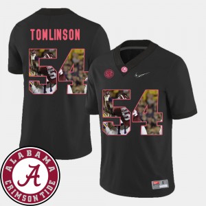 Men's Dalvin Tomlinson Black Alabama Crimson Tide #54 Pictorial Fashion Football Jerseys 540521-264