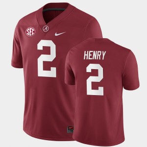 Men's Derrick Henry Crimson Alabama Crimson Tide #2 College Football Home Game Jersey 646229-888
