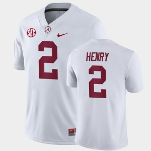 Men's Derrick Henry White Alabama Crimson Tide #2 College Football Away Game Jerseys 102044-381