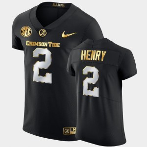 Men's Derrick Henry Black Alabama Crimson Tide #2 Golden Edition 2020-21 Authentic Jersey 995182-419