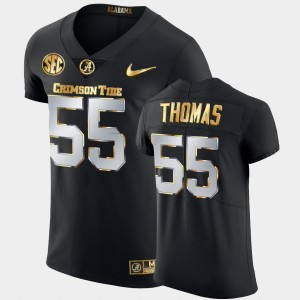 Men's Derrick Thomas Black Alabama Crimson Tide #55 Golden Edition 2020-21 Authentic Jerseys 382029-817