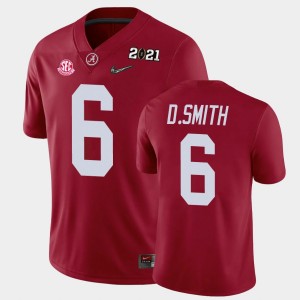 Men's DeVonta Smith Crimson Alabama Crimson Tide #6 2021 National Championship Game Jersey 875442-283