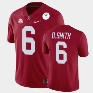 Men's DeVonta Smith Crimson Alabama Crimson Tide #6 2021 Rose Bowl Heisman Trophy Jersey 473320-301