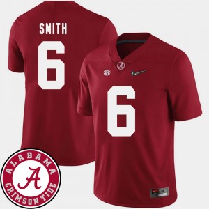 Men's DeVonta Smith Crimson Alabama Crimson Tide #6 College Football 2018 SEC Patch Jersey 375653-533