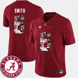Men's DeVonta Smith Crimson Alabama Crimson Tide #6 Pictorial Fashion Football Jersey 215423-547