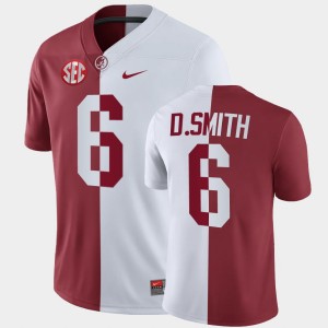Men's DeVonta Smith White Crimson Alabama Crimson Tide #6 Split Limited Jerseys 728398-969