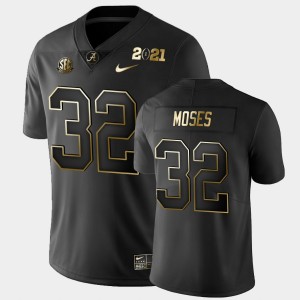 Men's Dylan Moses Black Alabama Crimson Tide #32 2021 National Championship Golden Playoff Jersey 811751-222