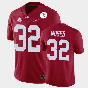 Men's Dylan Moses Crimson Alabama Crimson Tide #32 2021 Rose Bowl Champions Jerseys 665418-925