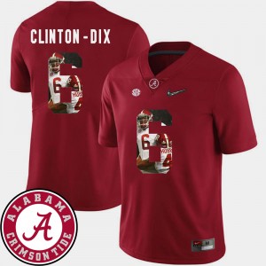 Men's Ha Ha Clinton-Dix Crimson Alabama Crimson Tide #6 Pictorial Fashion Football Jerseys 900674-582