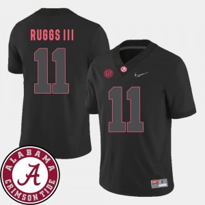 Men's Henry Ruggs III Black Alabama Crimson Tide #11 College Football 2018 SEC Patch Jerseys 995689-385