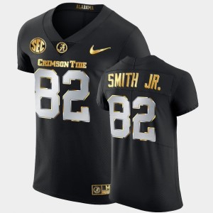 Men's Irv Smith Jr. Black Alabama Crimson Tide #82 Golden Edition 2020-21 Authentic Jerseys 917262-225