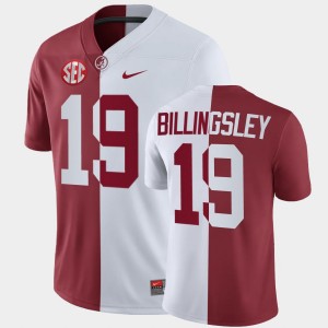 Men's Jahleel Billingsley White Crimson Alabama Crimson Tide #19 Split Limited Jerseys 662254-683