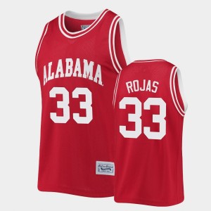Men's James Rojas Crimson Alabama Crimson Tide #33 Commemorative Basketball Classic Jerseys 174383-913