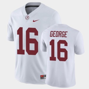 Men's Jayden George White Alabama Crimson Tide #16 College Football Game Jersey 804041-969