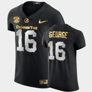 Men's Jayden George Black Alabama Crimson Tide #16 Golden Edition 2020-21 Authentic Jerseys 562629-704