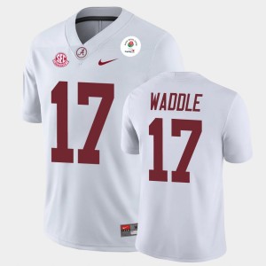 Men's Jaylen Waddle White Alabama Crimson Tide #17 2021 Rose Bowl Champions Jerseys 172481-324