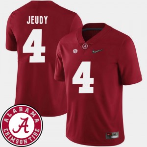 Men's Jerry Jeudy Crimson Alabama Crimson Tide #4 College Football 2018 SEC Patch Jerseys 205693-966